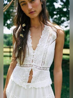 Free People Day Dreamer Top in Ivory